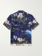 Orlebar Brown - Maitan Camp-Collar Printed Silk Shirt - Blue