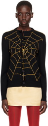 Ernest W. Baker Black Spider Web Cardigan