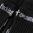 Fucking Awesome Men's Cross 1/4 Sock in Black
