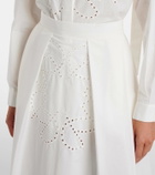 Elie Saab Cotton midi skirt