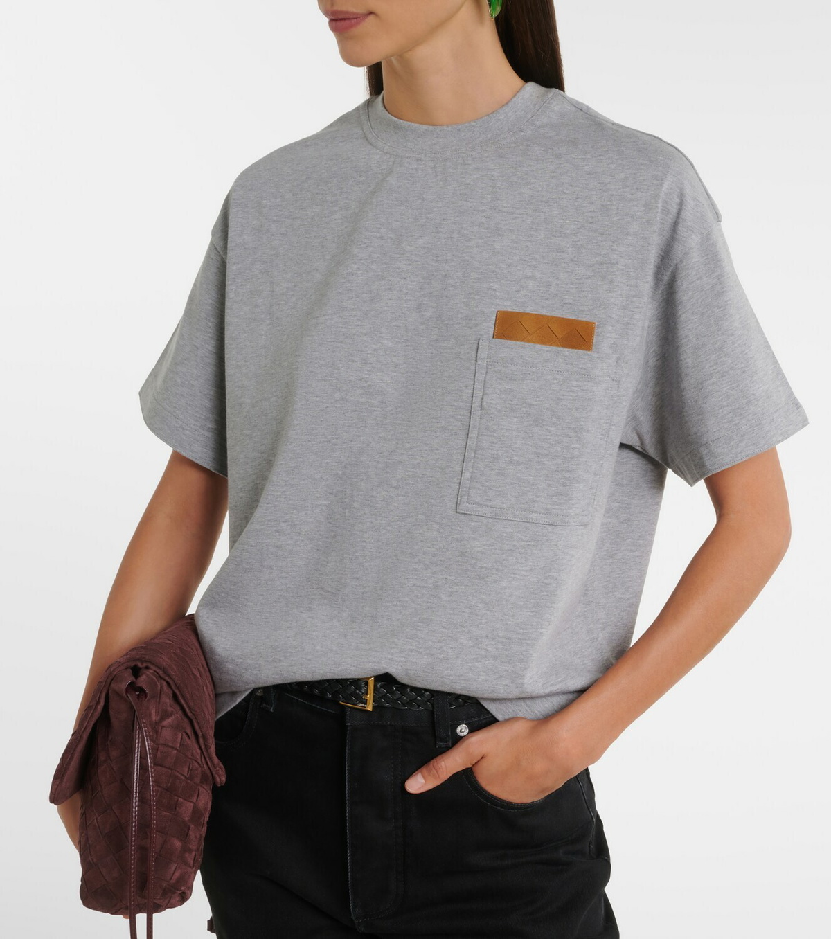 Bottega Veneta Intrecciato cotton-blend jersey T-shirt
