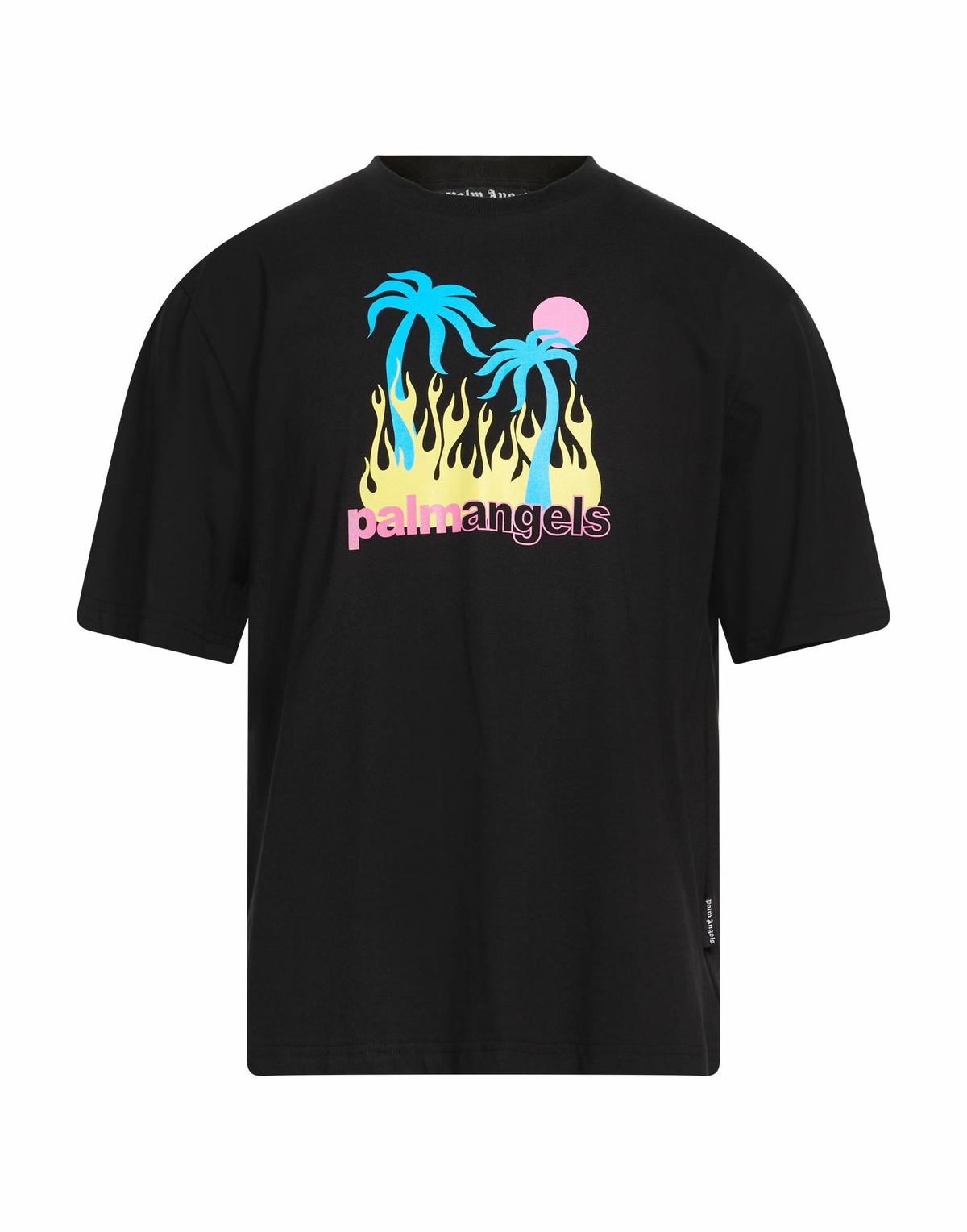 Palm Angels Mens T-shirt in Black