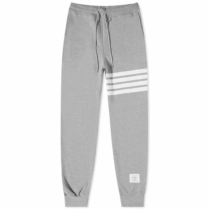 Photo: Thom Browne Men's Engineered Stripe Sweat Pant in Light Grey