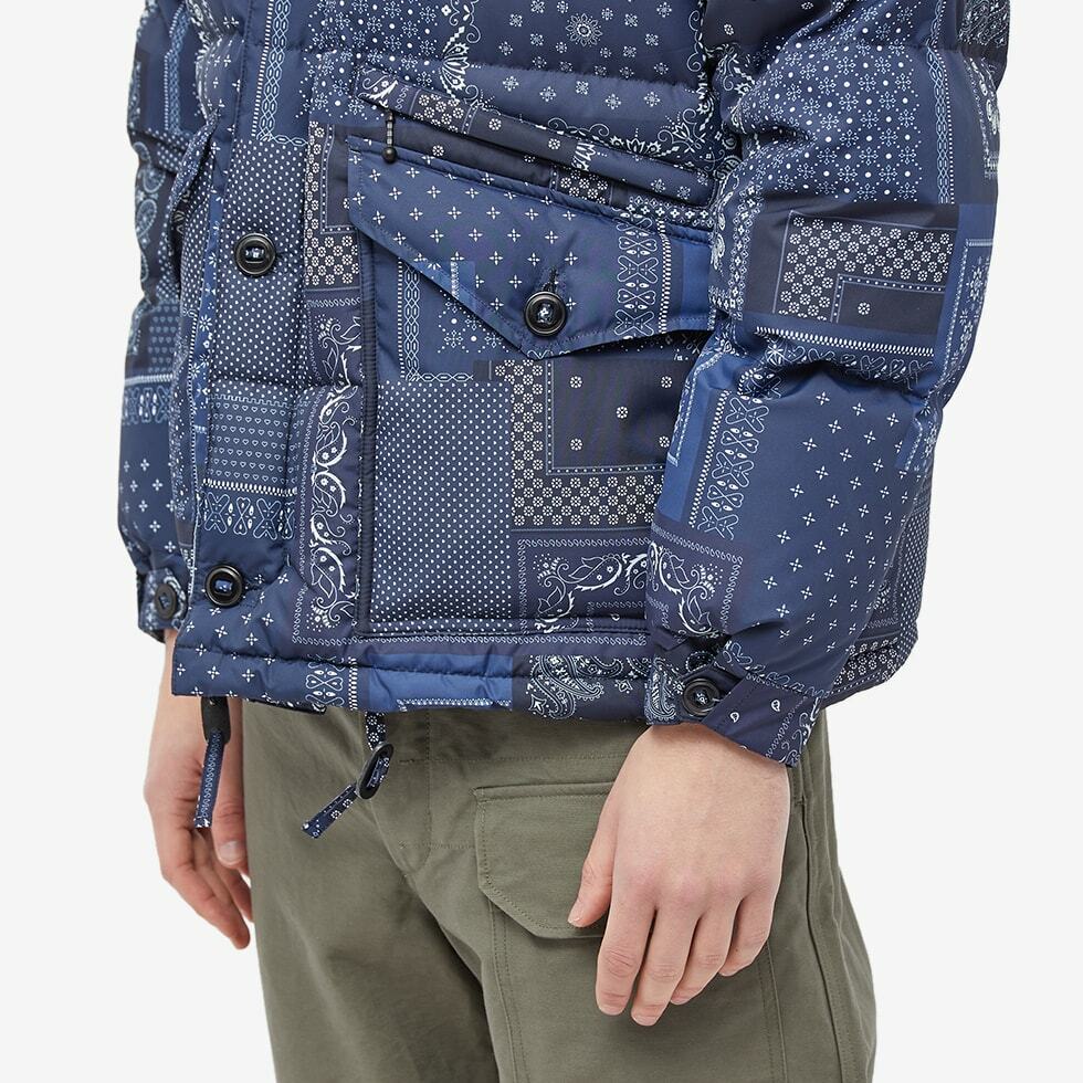 Eastlogue Men's MK3 Down Parka Jacket in Navy Paisley Eastlogue