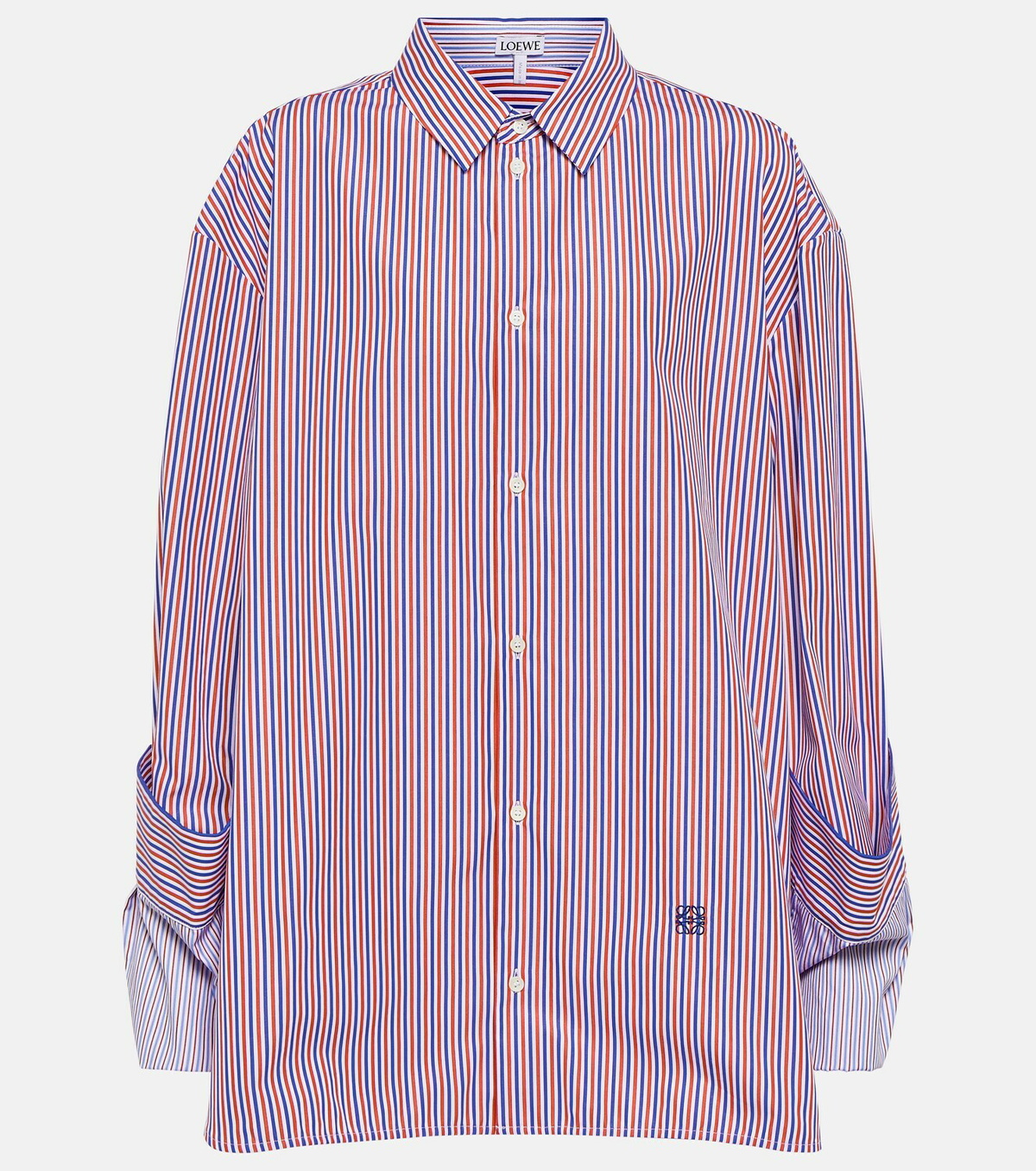 Loewe Turn-up pinstriped cotton shirt