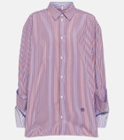 Loewe Turn-up pinstriped cotton shirt