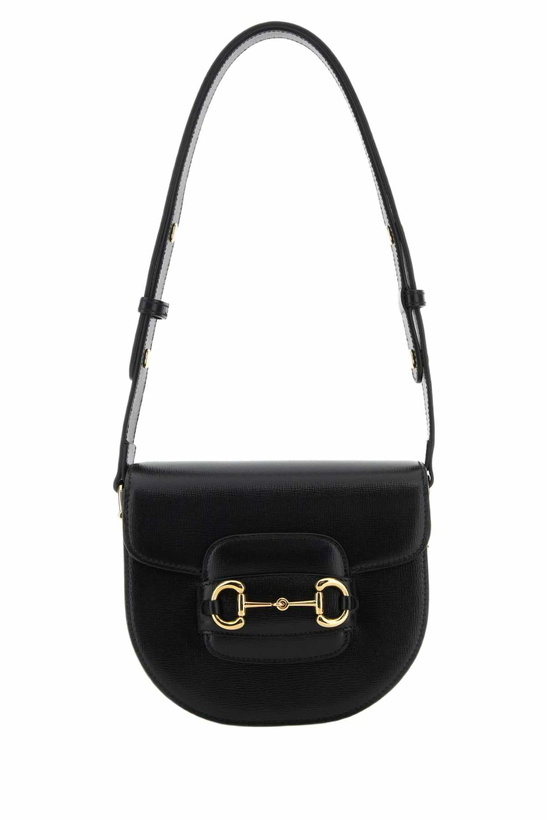 Photo: Black Leather Mini Gucci Horsebit 1955 Shoulder Bag