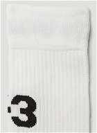 Logo Intarsia Socks in White