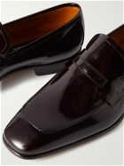 TOM FORD - Bailey Patent-Leather Penny Loafers - Brown