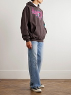 Stray Rats - Cutthroat Logo-Print Cotton-Jersey Hoodie - Brown