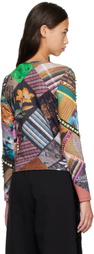 Chopova Lowena Multicolor 'Pretty' Beaded Jersey Top