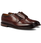 Officine Creative - Hopkins Burnished-Leather Brogues - Burgundy