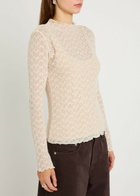 Vince Mock-neck Lace top Cream