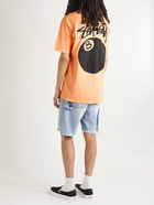 STÜSSY - Printed Cotton-Jersey T-Shirt - Orange