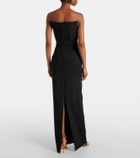 Solace London Malla crêpe corset maxi dress