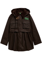 Barbour X Ganni Peplum Waxed Cotton Jacket Dark Green
