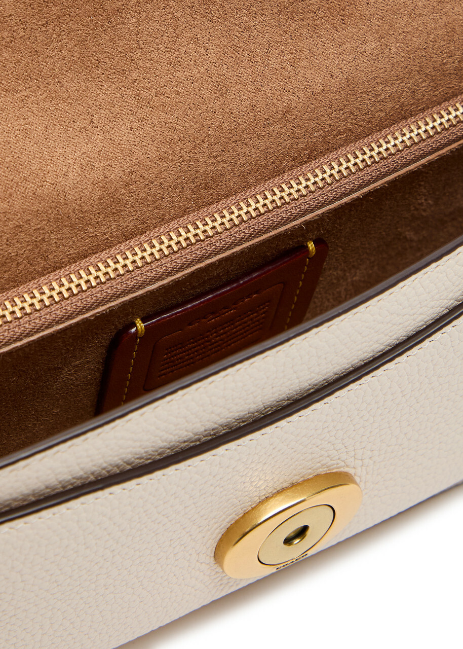 Coach Tabby Pebbled Leather Clutch - Ivory - One Size