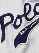 Polo Ralph Lauren - Logo-Appliquéd Embroidered Cotton-Jersey Hoodie - Gray