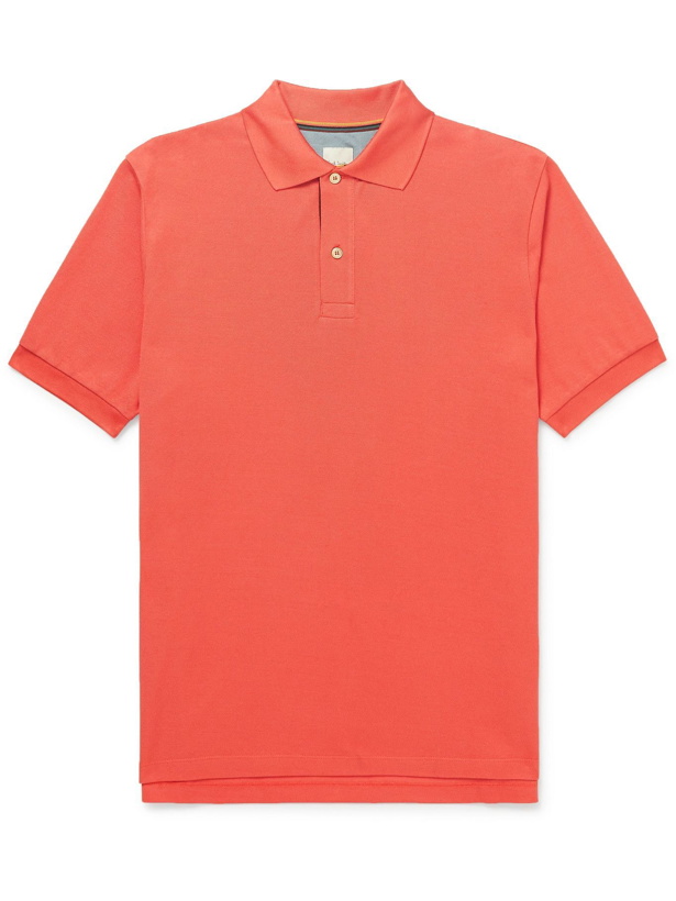 Photo: PAUL SMITH - Cotton-Piqué Polo Shirt - Orange