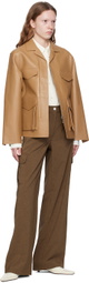 Theory Brown Six-Pocket Cargo Pants