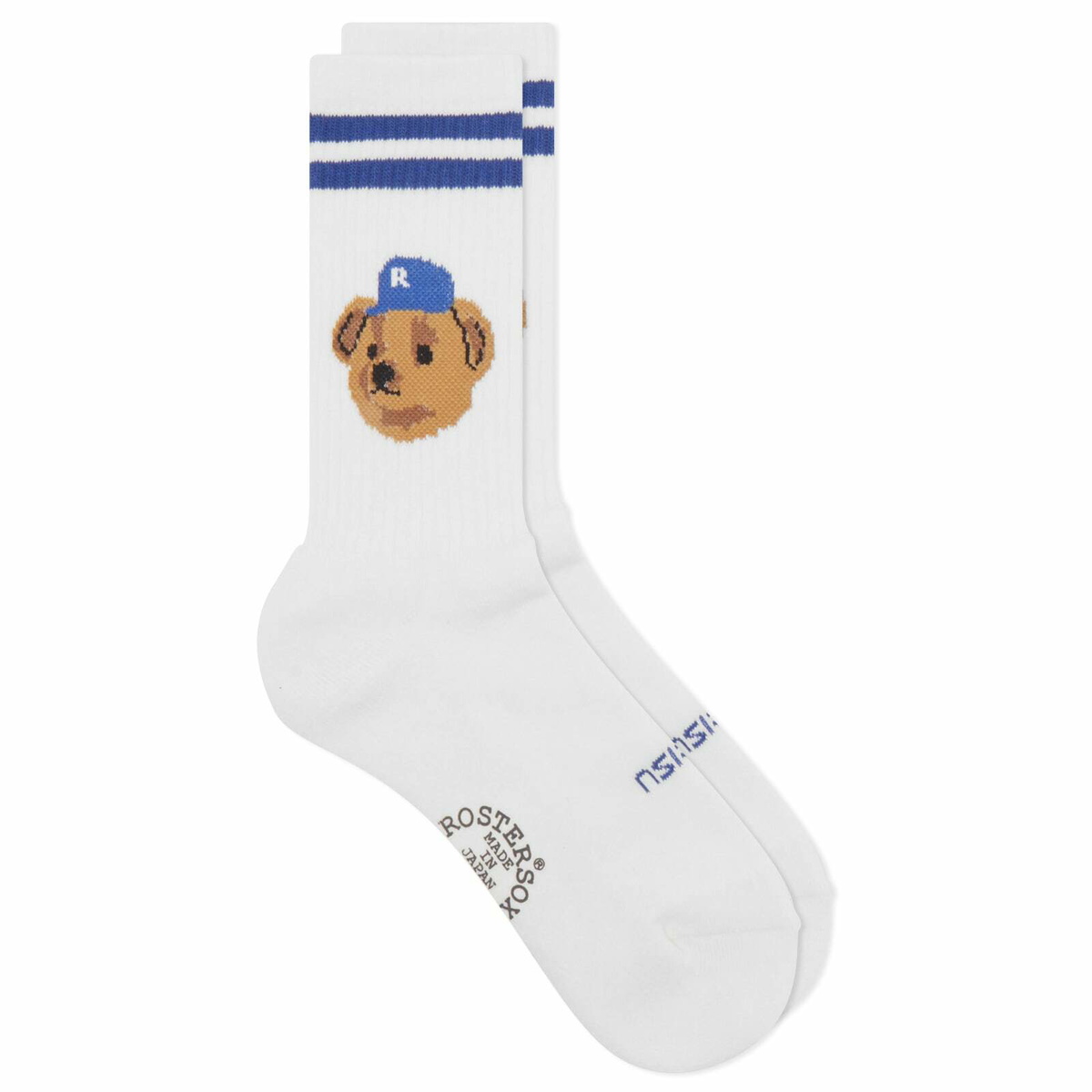 Rostersox Team Bear Socks in White