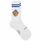 Rostersox Team Bear Socks in White