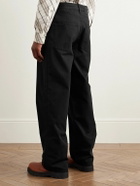 Burberry - Straight-Leg Cotton-Twill Trousers - Black