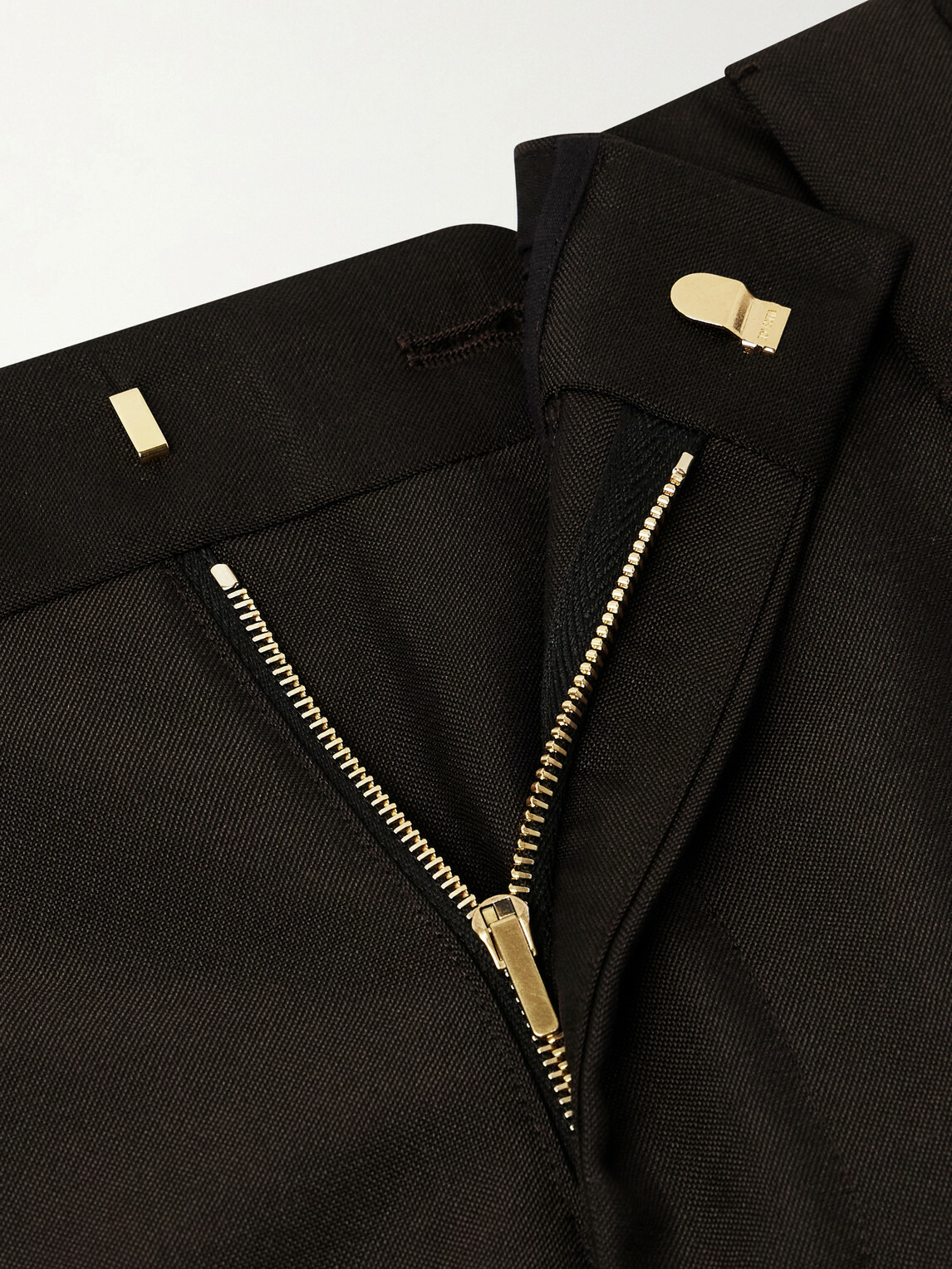 Versace - Straight-Leg Wool and Mohair-Blend Trousers - Brown