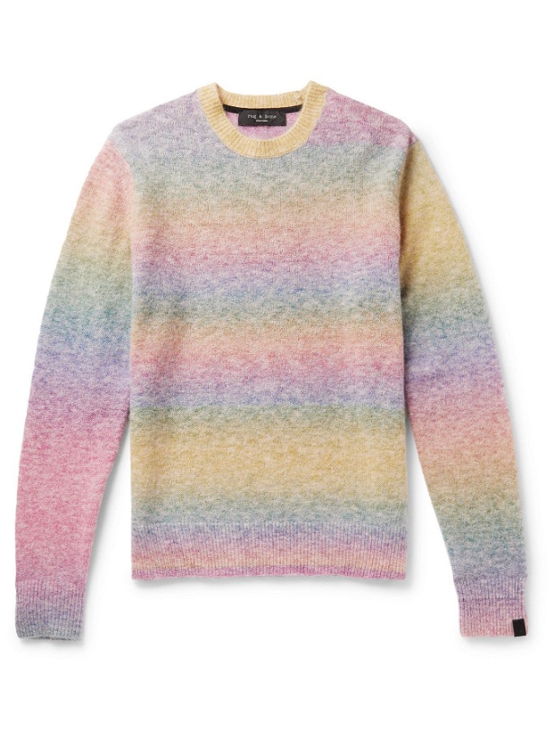 Photo: RAG & BONE - Leon Striped Knitted Sweater - Pink
