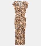 Isabel Marant Lyndsay printed gathered midi dress