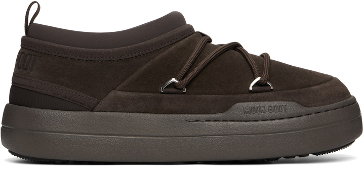 Photo: Moon Boot Brown Park Icon Suede Loafers