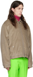 AMI Alexandre Mattiussi Beige Ami De Cœur Jacket