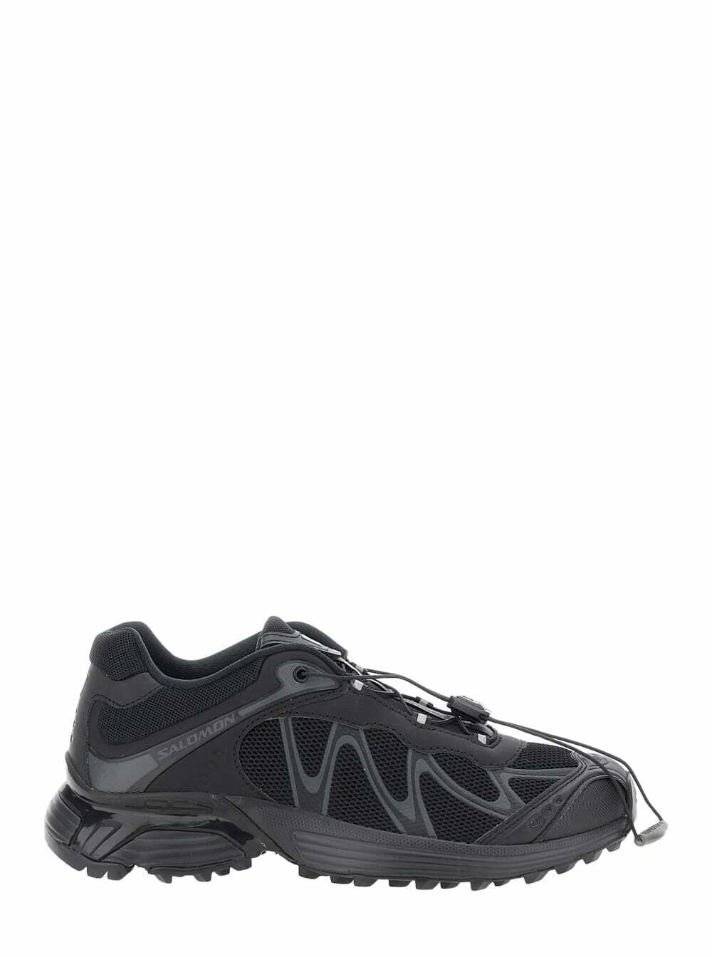 Salomon xt-whisper Black Sneakers With Printed Logo On The Side And Drawstring Closure In Fabric Unisex