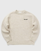 ølåf Drift Knitted Crewneck Beige Pullovers