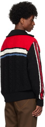 RICE NINE TEN Black Knitting Track Jacket