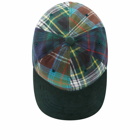 END. x Beams Plus 'Ivy League' Flannel Check 6 Panel Cap in Multi