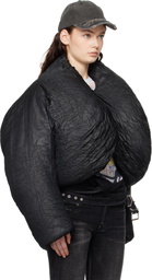 Y/Project Black Cropped Puffer Jacket