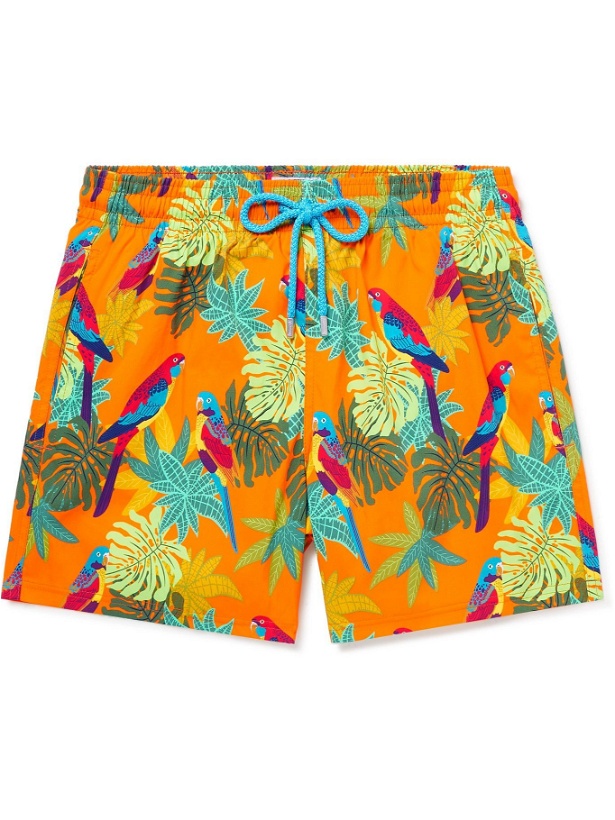 Photo: Vilebrequin - Moorise Printed Mid-Length Swim Shorts - Orange