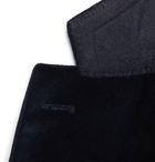 Canali - Navy Slim-Fit Cotton-Velvet Blazer - Navy