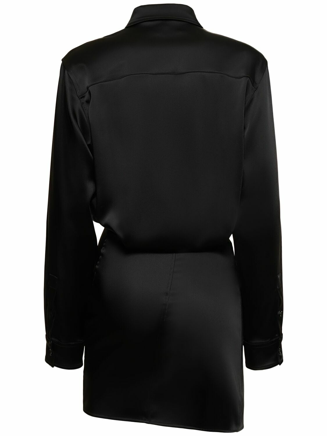 twist satin shirt dress SHEIN Unity Twist Button Front Satin Shirt Dress
