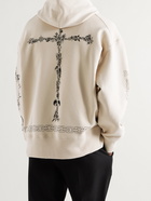 GIVENCHY - Oversized Printed Cotton-Jersey Hoodie - Neutrals - XS