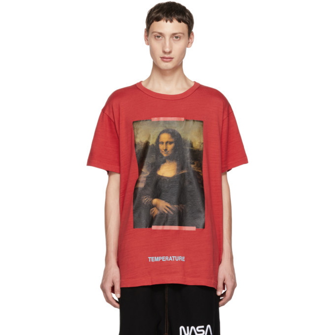 Photo: Off-White SSENSE Exclusive Red Mona Lisa T-Shirt