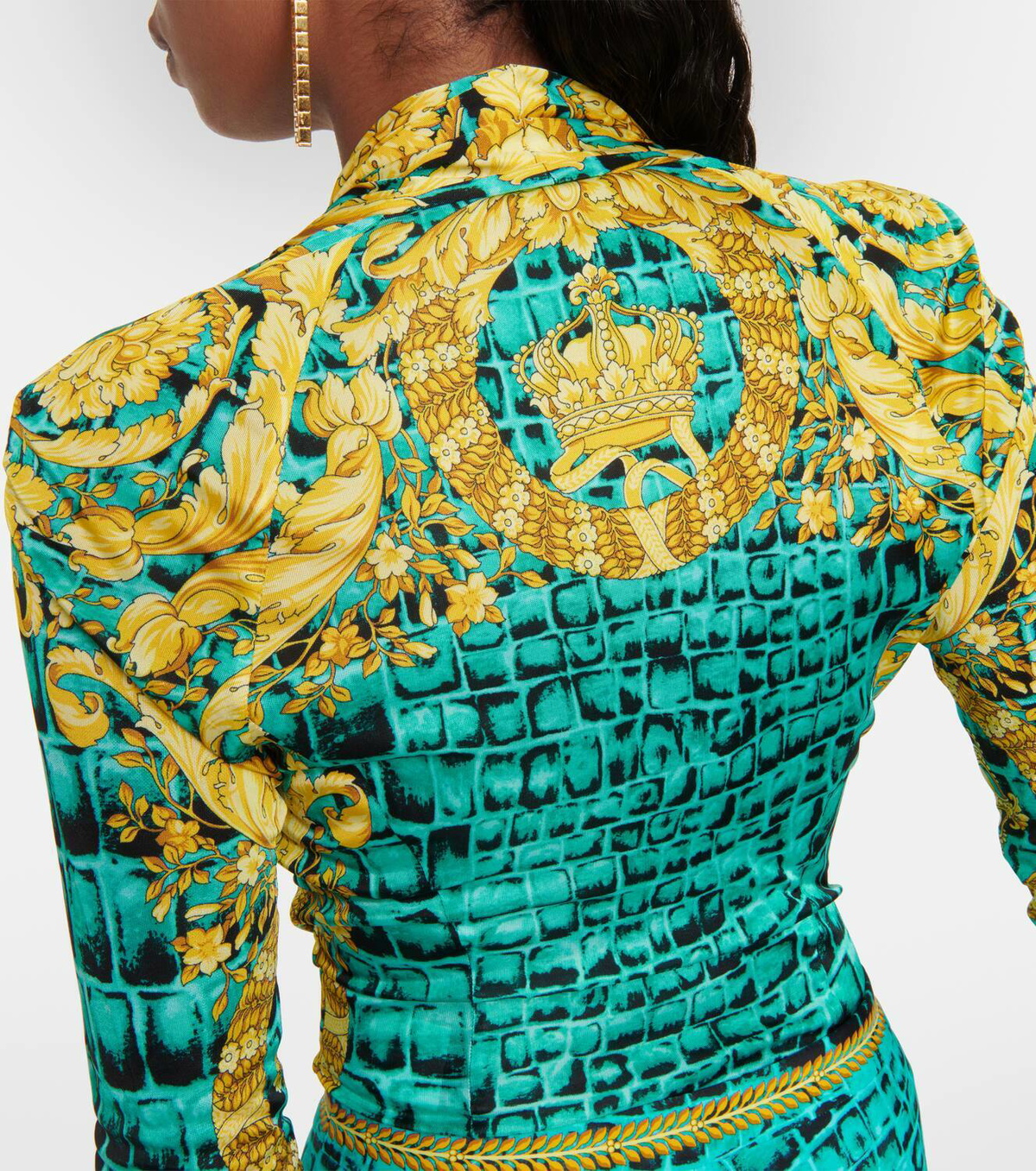 Versace Draped jersey bodysuit