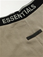 Fear of God Essentials - Logo-Appliquéd Waffle-Knit Cotton Sweatpants - Neutrals