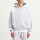 Cole Buxton Men's Mini Logo Zipped Hoodie in Light Grey Marl