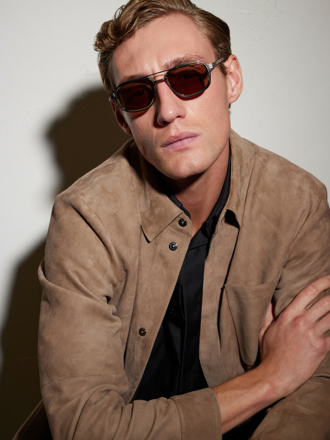 Zegna - Aviator-Style Acetate and Titanium Sunglasses - Brown
