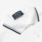 Fred Perry Authentic Men's Original Twin Tipped Polo Shirt in White/Ice/Navy