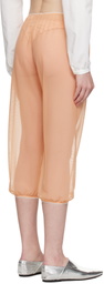 COLLEEN ALLEN Orange Stretch Tulle Sleep Capri Trousers