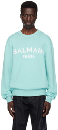 Balmain Blue 'Balmain Paris' Sweater