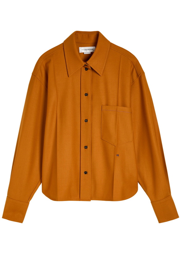 Photo: Victoria Beckham Twill Shirt Bronze